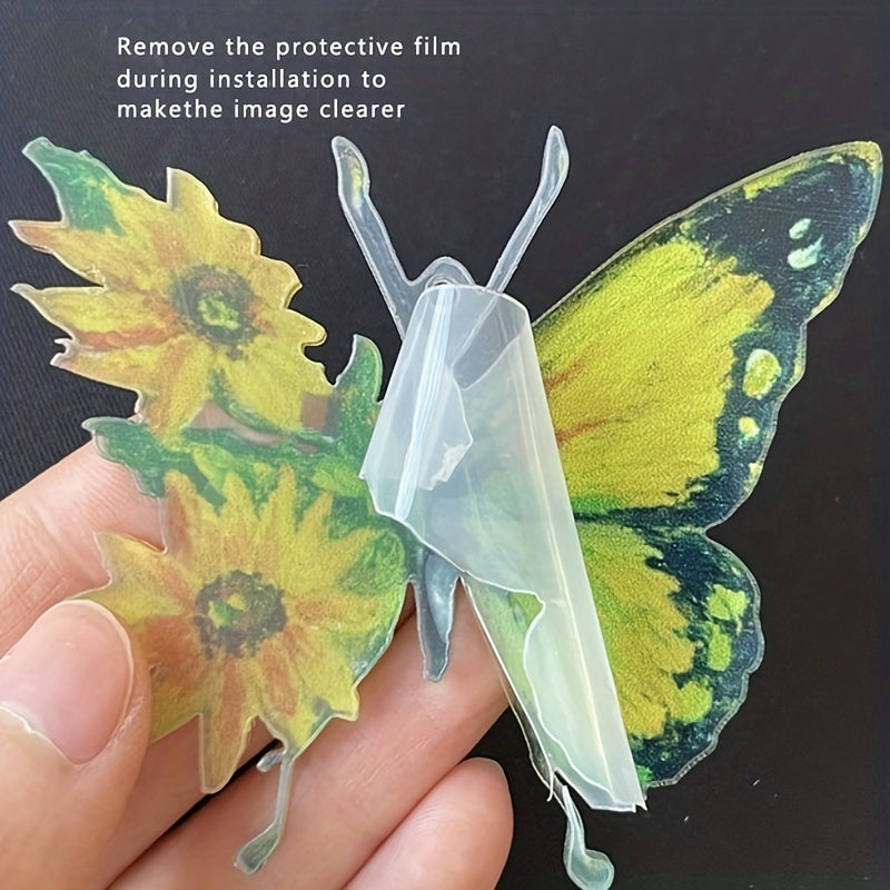 Sunflower Flower Ornament Yellow Butterfly Door Hanging Decoration