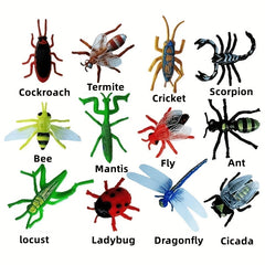 26pcs Vibrant PVC Insect Toys Colorful Mockup Insects for Kids Science Learning