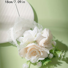 Simulation Flower Wristband Elastic Wrist Strap Women's Accessory