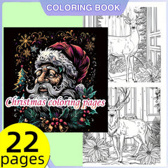 Christmas Coloring Book for Adults Festive Santa Reindeer & Holiday Scenes