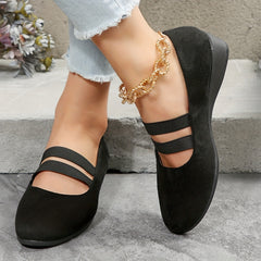 Women's Elastic Band Flat Shoes Casual Slip On Outdoor Shoes