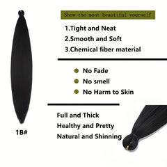 Pre-stretched Braid Hair Extension 66cm 90g Synthetic Crochet Hair