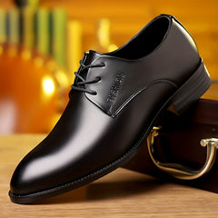 Men's Pointed Toe Lace Up Dress Shoes Non Slip Formal Shoes