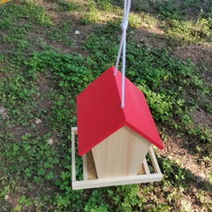 Wooden Bird Feeder & Squirrel House Box