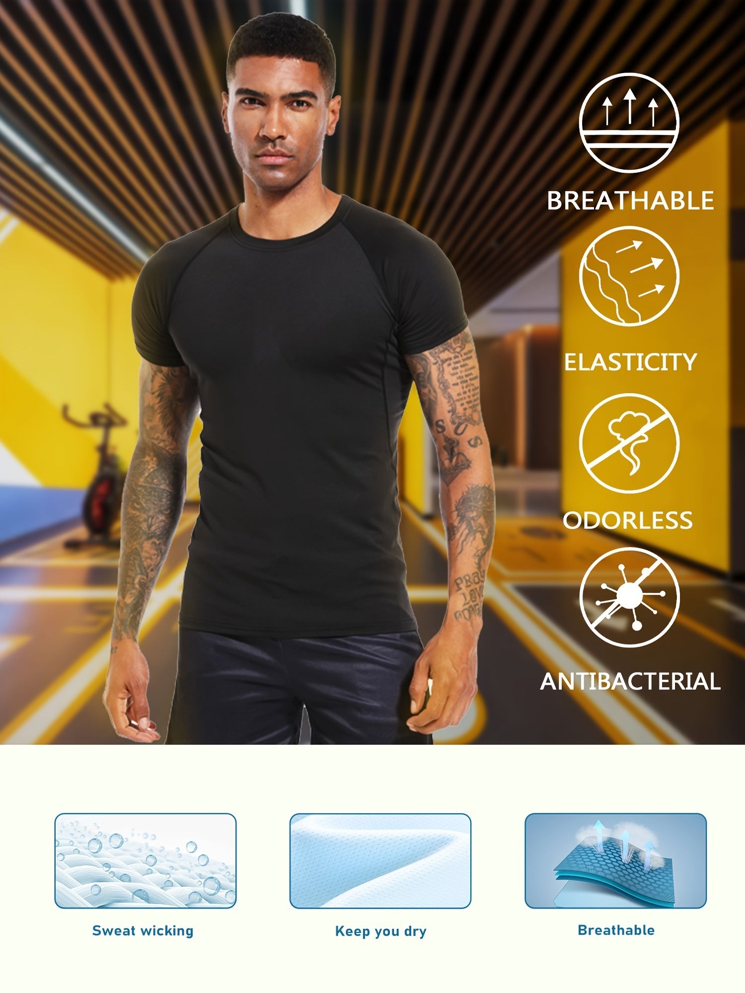 Men's Quick Dry Sports Compression Tee