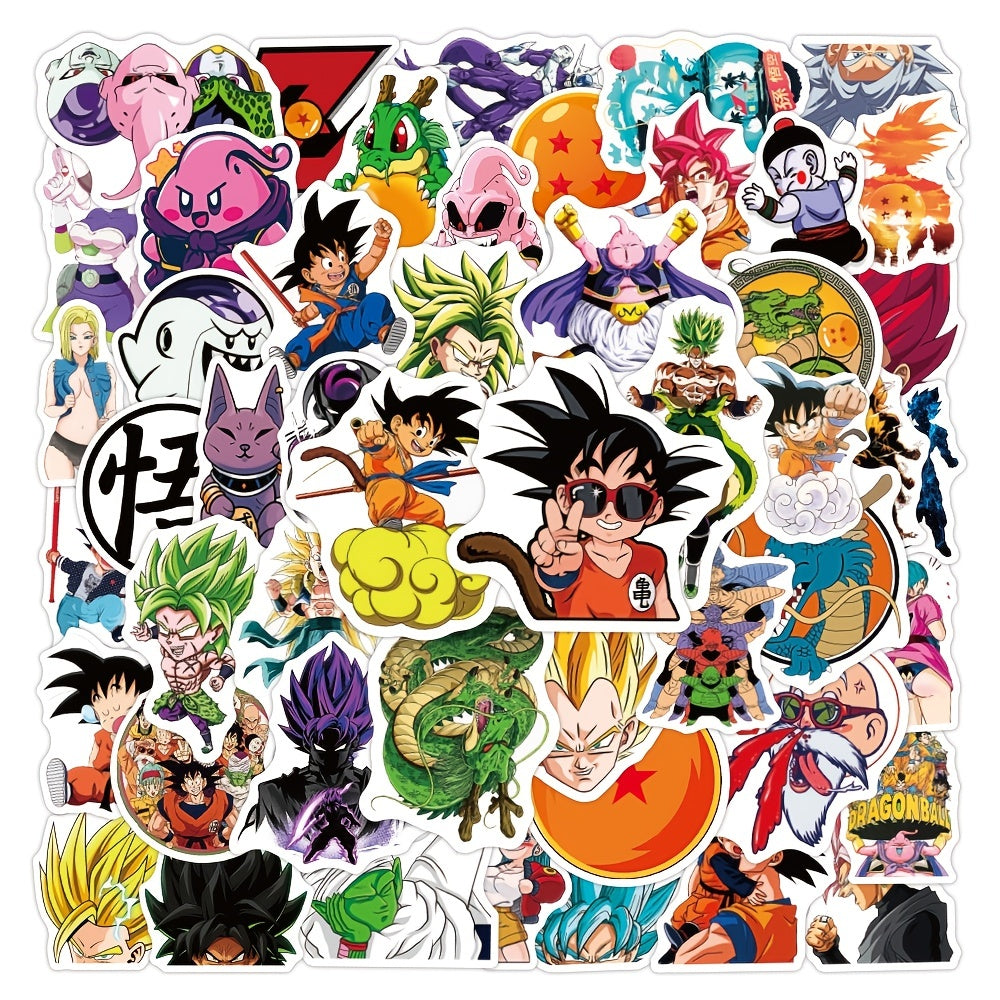 50pcs Anime Cartoon Pvc Waterproof Decorative Stickers For Kids