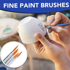 10pcs Acrylic Paint Brushes Set Flat Pointed Tip Paintbrushes Watercolor Art