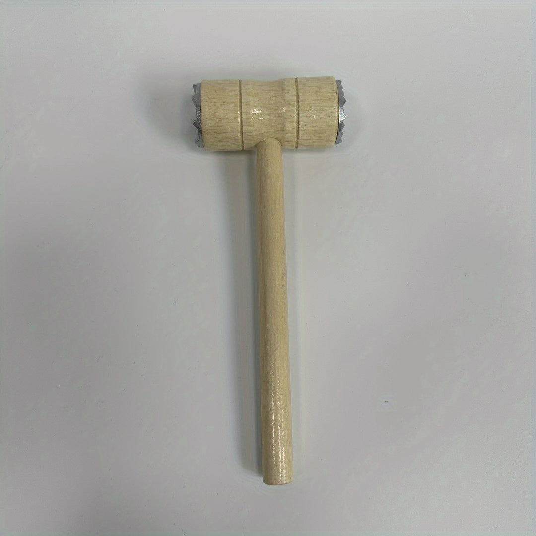 Dual-Sided Wooden Meat Hammer for Tenderizing