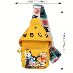 Anime Crossbody Bag Cartoon Pattern Chest Purse Girls Decorative Accessories