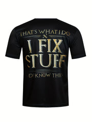 Men's Fix Stuff Print Sports T shirt