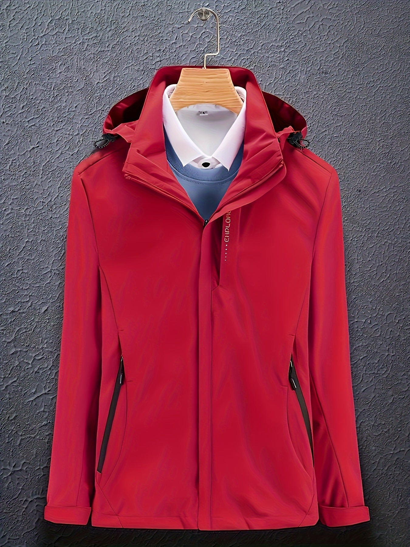Women's Soft Shell Ski Jacket Windproof & Waterproof Full Zipper Snow Coat