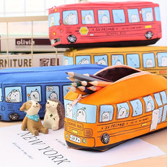 Canvas Pencil Bag Large Capacity Cartoon Pencil Case
