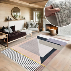 Modern Abstract Non Shedding Area Rug