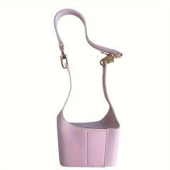 Adjustable PU Leather Coffee Cup Sleeve 500ml 750ml Cup Holder