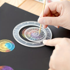 Interlocking Gears Wheels Spirograph Drawing Toy Set for Kids