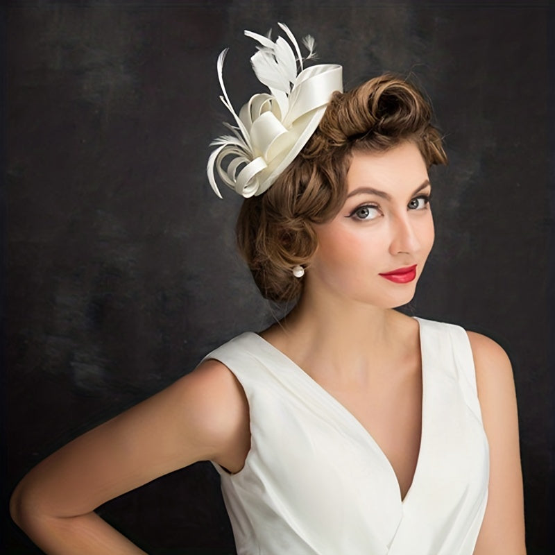 Feather Fascinators Hat Derby Wedding Cocktail Tea Party Church Headwear