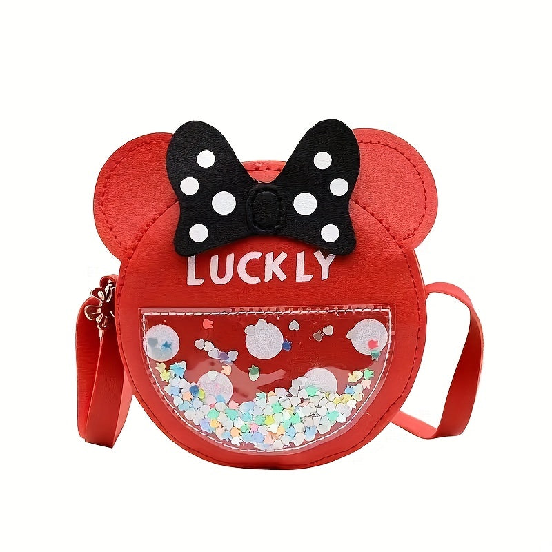 Sequin Mouse Shaped Crossbody Bag Messenger Bag Coin Purse