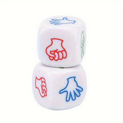 2pcs Acrylic Scissors Stone Dice For KTV Bar Drinking Game