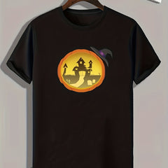 Lighthouse Print Men's Graphic T-Shirt for Summer