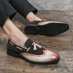 Men's Slip On Tassel Business Shoes Low Top Classic