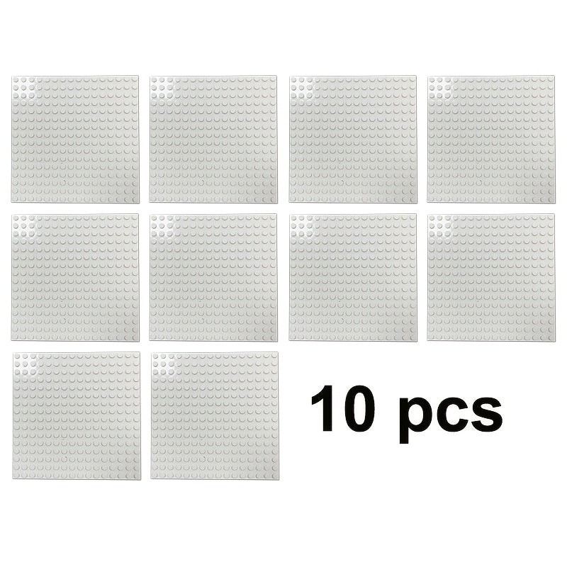 10pcs 5x5 Base Plates for Building Blocks, Compatible with All Brands