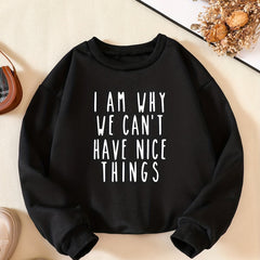 Boys Letter Print Casual Pullover Sweatshirt Long Sleeve Crew Neck Tops