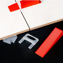 100pcs Reusable Tile Leveling Wedges for 1/8, 1/16, 1/32 Gasket & System Kit