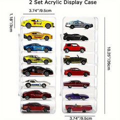 Hot Wheels Acrylic Display Case 8 Slots 2 Pack