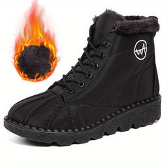 Women's Waterproof Snow Boots Warm Non slip Medium Tube Snow Boots
