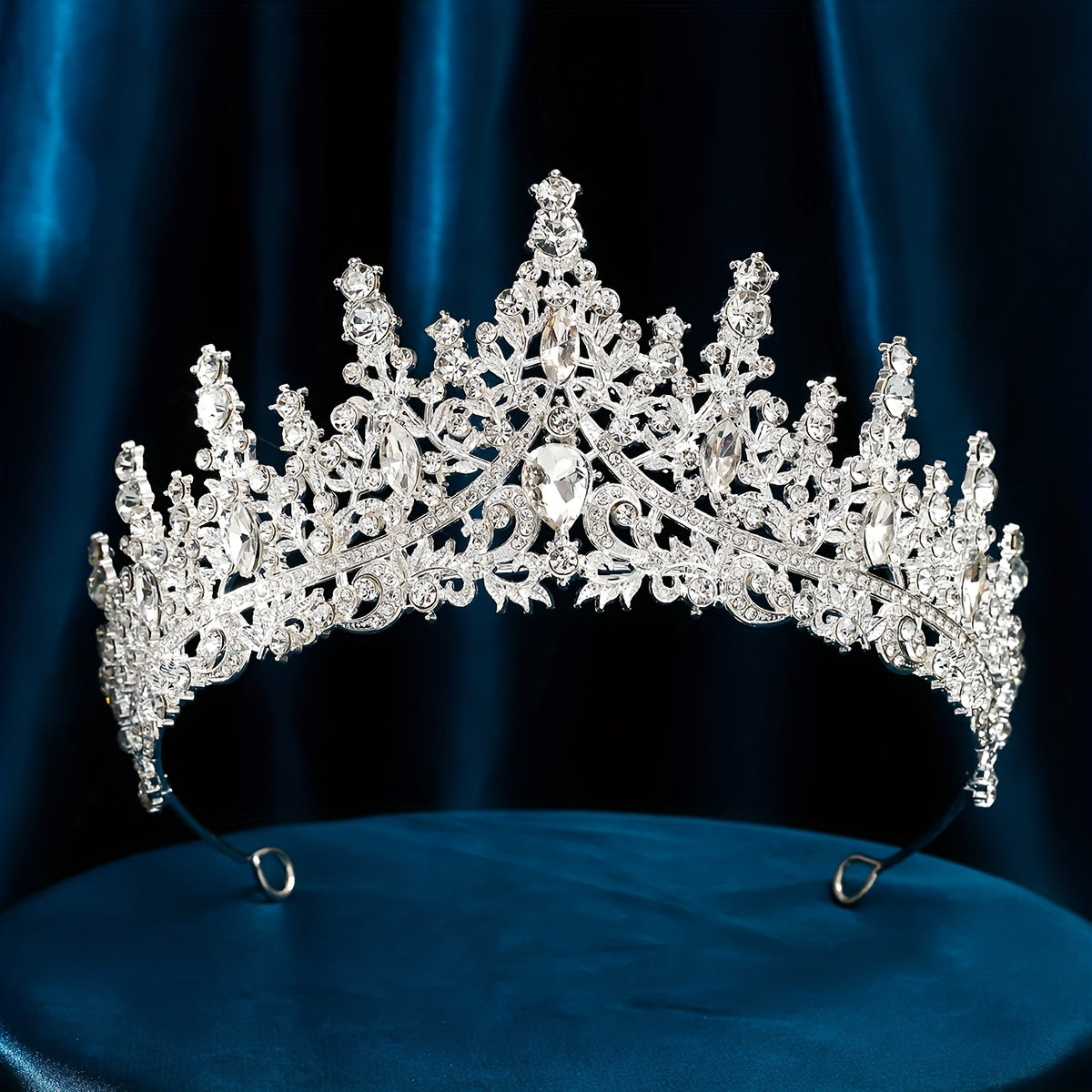 Princess Royal Style Tiara Rhinestone Crown Hair Accessories for Women Girls