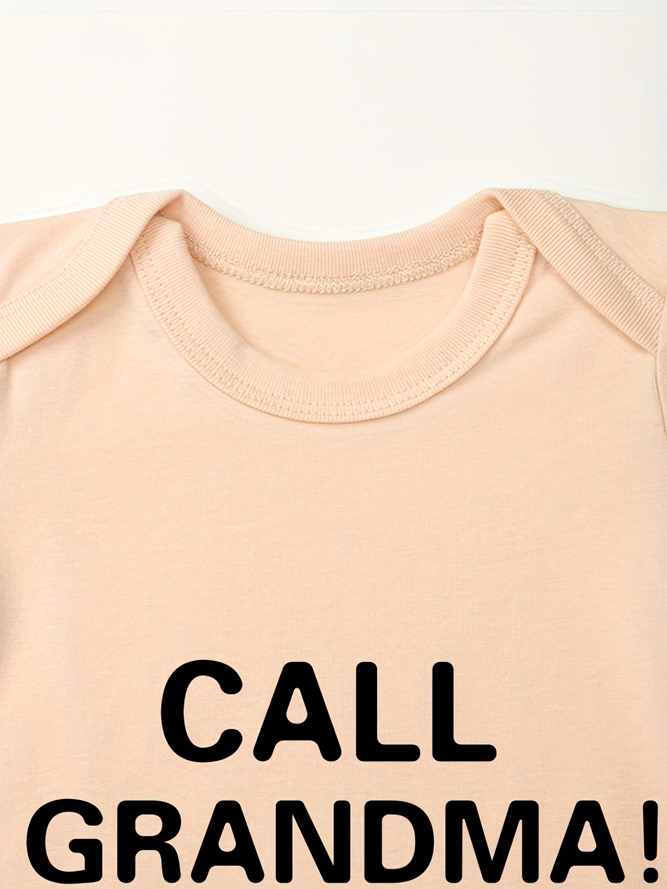 Funny Letter Print Baby Bodysuit Soft Round Neck Onesie