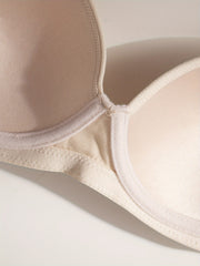 3pcs Solid T Shirt Bras Comfy & Breathable Push Up Bra Women's Lingerie