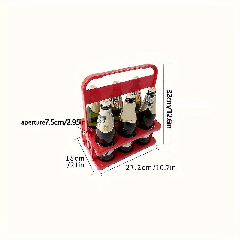 Portable Beer Holder For 6 Bottles Foldable Wine Bottle Rack