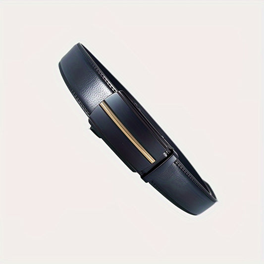 Men's Leather Business Belt Automatic Buckle Belts