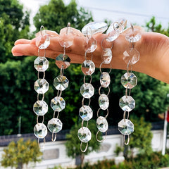 Glass Crystal Beads Chandelier Chain - Elegant Wedding Party Decor Accessory