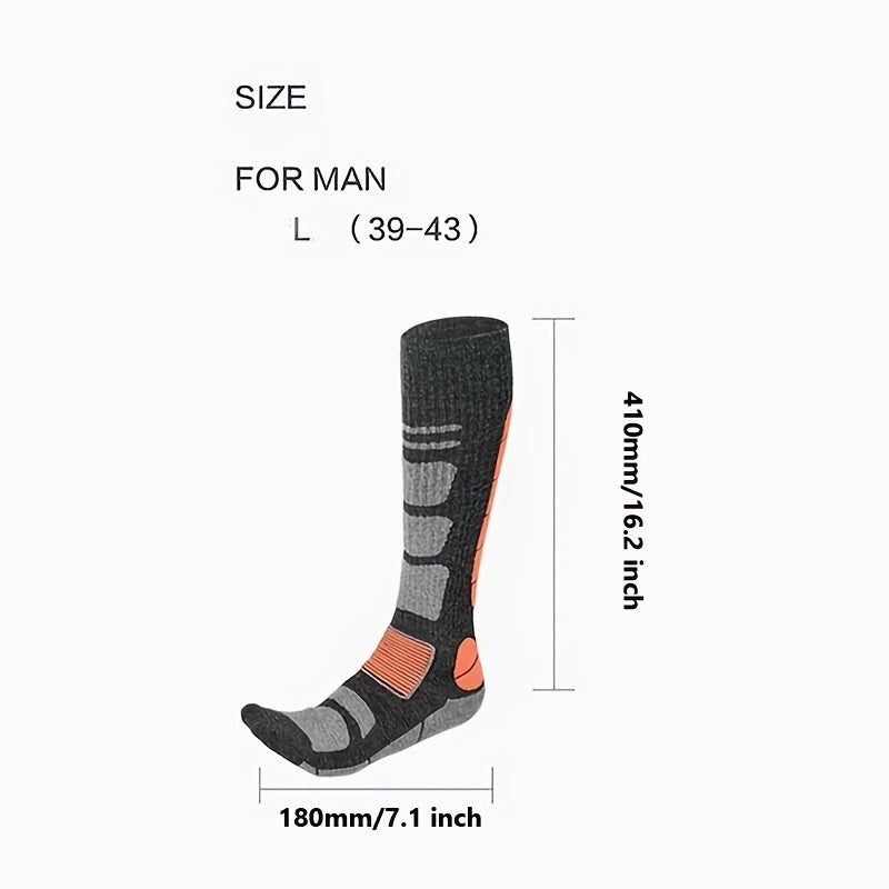 1pair Thermal Socks for Skiing Hiking Snowboarding Climbing