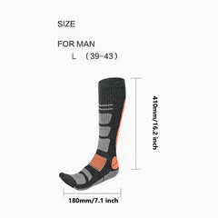 1pair Thermal Socks for Skiing Hiking Snowboarding Climbing