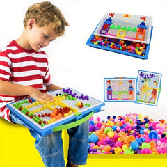 Colorful Mushroom Nail Puzzle Toy DIY Assembly Kit