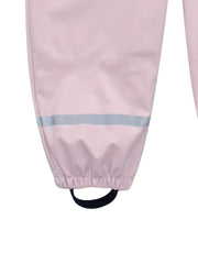 Girl's Pink Waterproof Jumpsuit for Kids Rainy Outdoor