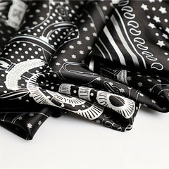 Paisley Print Square Scarf Dotted Silk Hijab Women Head Wraps Shawl