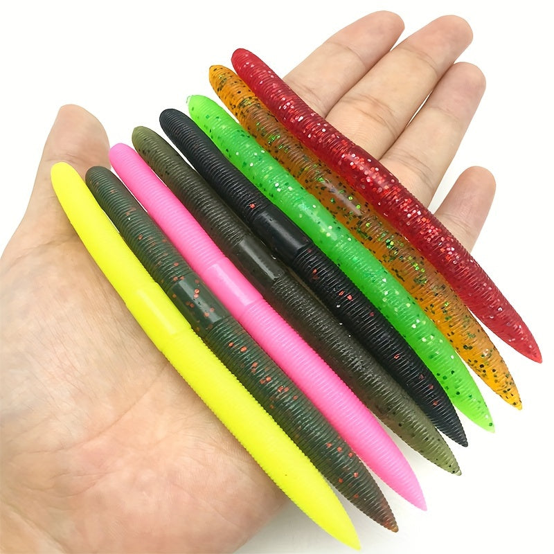 6pcs 5g Soft Bait Worm Fishing Lures Colorful Fishing Gear Accessories