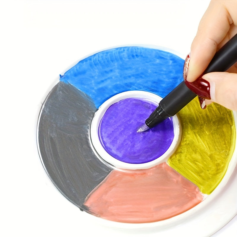 12 Metal Paint Brush Pens for DIY Non Fading Watercolor Markers
