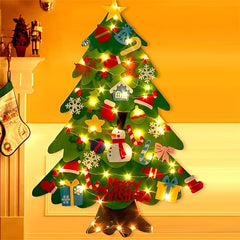 Felt Ornaments DIY Christmas Tree Wall Stickers Door Stickers