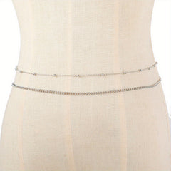 Boho Belly Chain Double Layer Beads Waist Chain