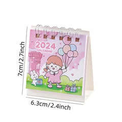 Cartoon Mini Desk Calendar Small Desk Decoration Monthly Student Calendar
