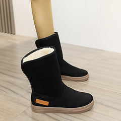 Women's Waterproof Snow Boots Slip-resistant Flat Heel Warm Winter Boots