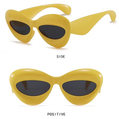 Sexy Thick Frame Cat Eye Candy Punk Sun Glasses UV400
