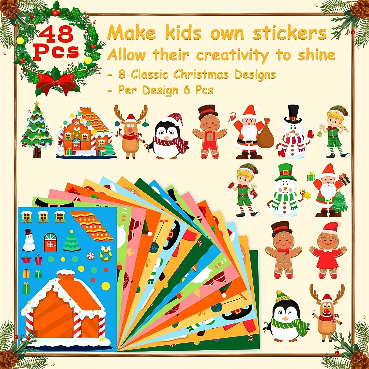 Christmas Party Games Stickers Make Your Own Christmas Stickers