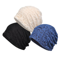 Soft Mesh Beanie Hat Breathable Stretch Skull Cap for Women