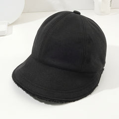 Lamb Wool Fisherman Hat Fleece Warm Unisex Baseball Cap Autumn